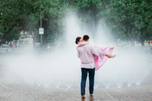 Fountain, Engagement Session, Portland, Wedding Photographer, PDX wedding
